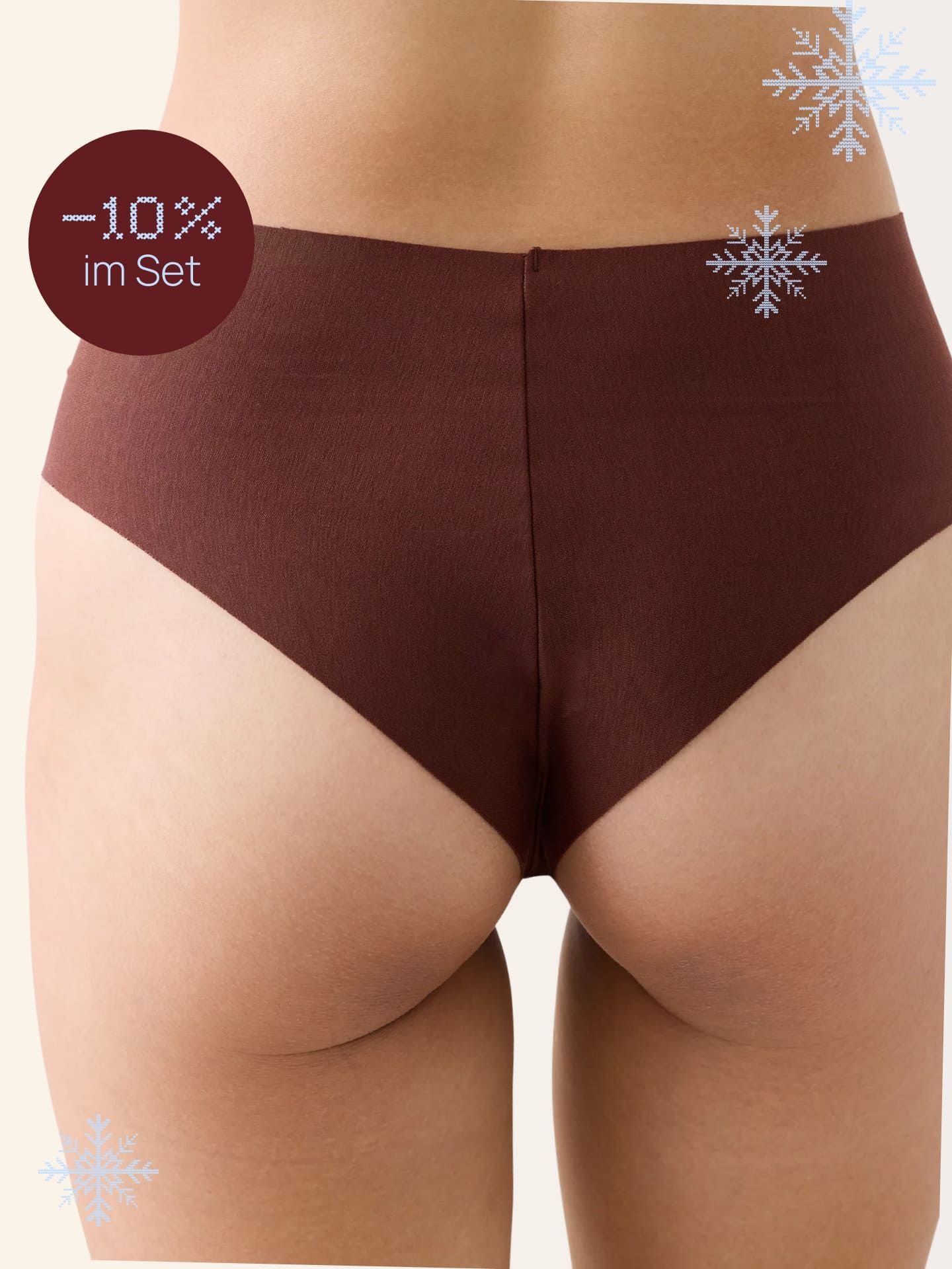 Casual Cotton High Waist Brazil Thong